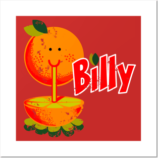 Billy - vintage italian orange juice Posters and Art